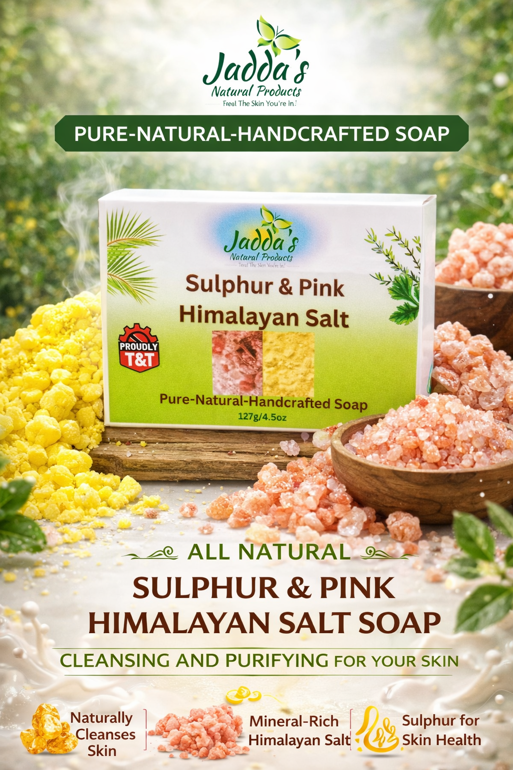 Pink Himalayan & Sulphur Soap