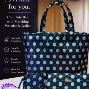 Chic Tote Bag with Matching Wristlet & Wallet